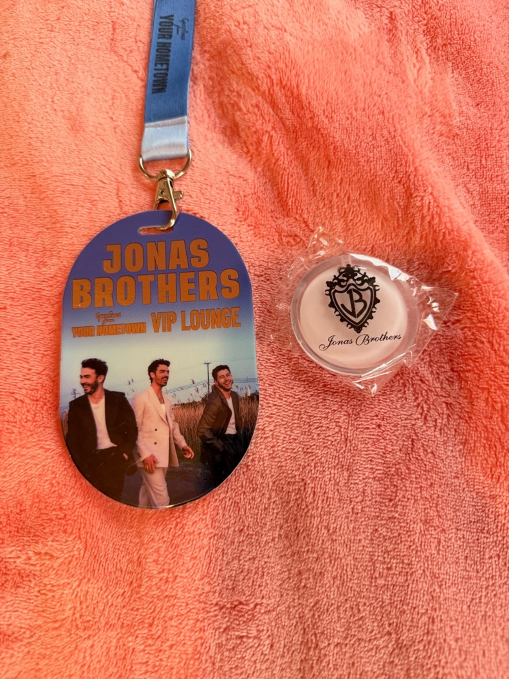Jonas Brothers VIP Lounge Laminate Pass with Pin
